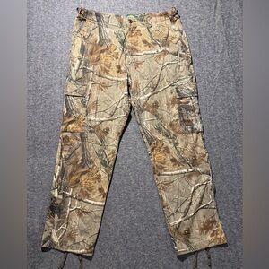 Cabelas Camo Cargo Pants mens 40x32 adjustable hunting AP comfort outdoors nice!
